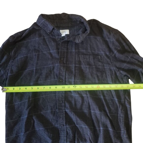 Croft & Barrow Mens Button‎ Down Flannel Shirt Size L Gray Plaid Casual Everyday - Picture 5 of 8